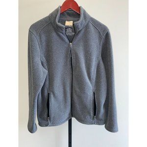 L L Bean Womens Gray Zip Front Jacket Size L (25720)